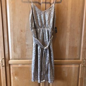 Express Gold Sequin Dress
